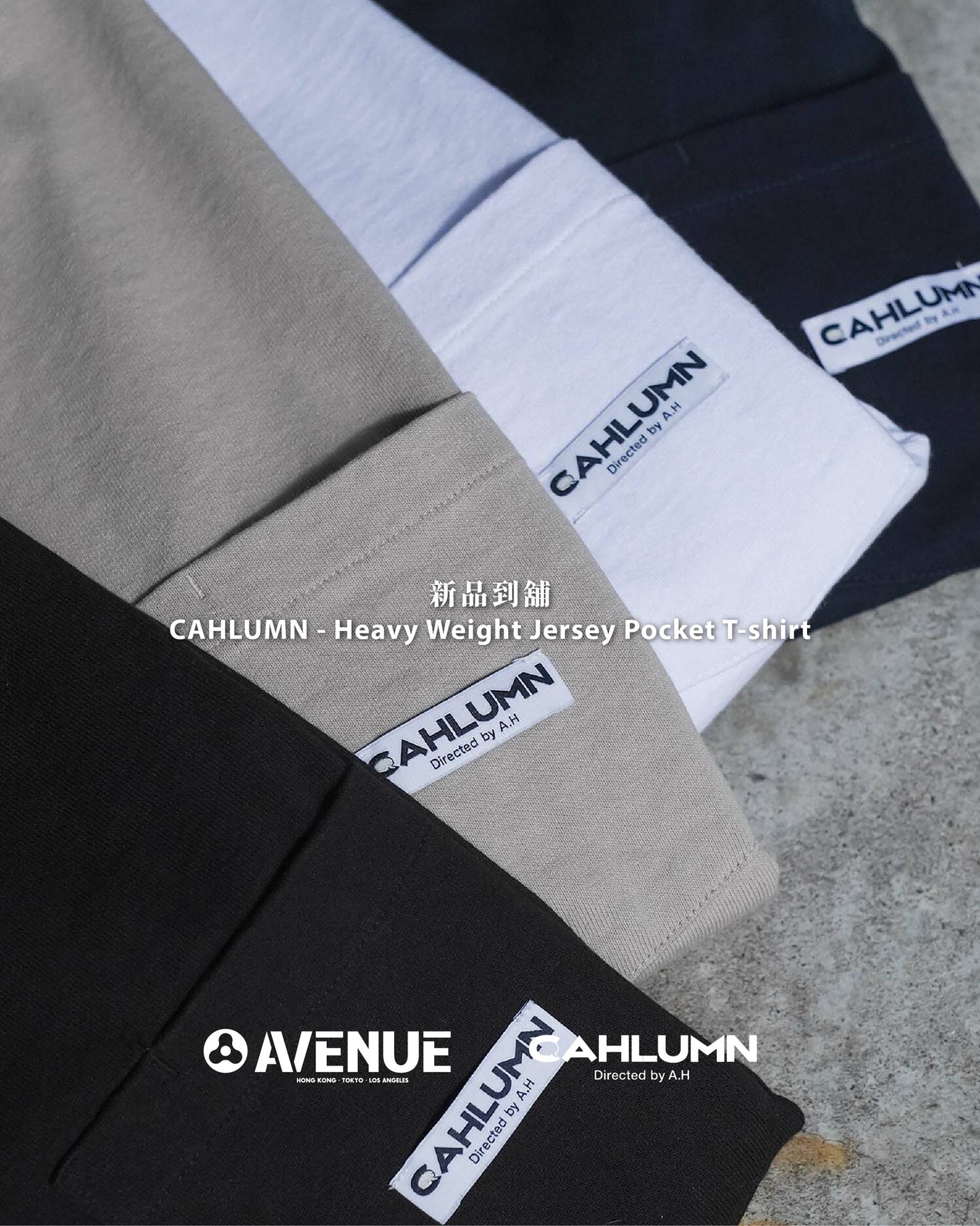 CAHLUMN Heavy Weight Jersey Pocket T-Shirt
