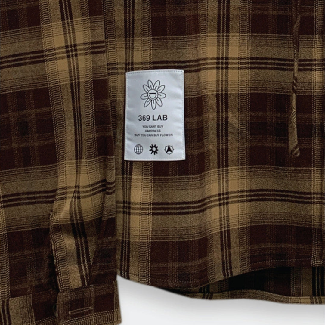 369LAB HOODED CHECK SHIRT (WOVEN)