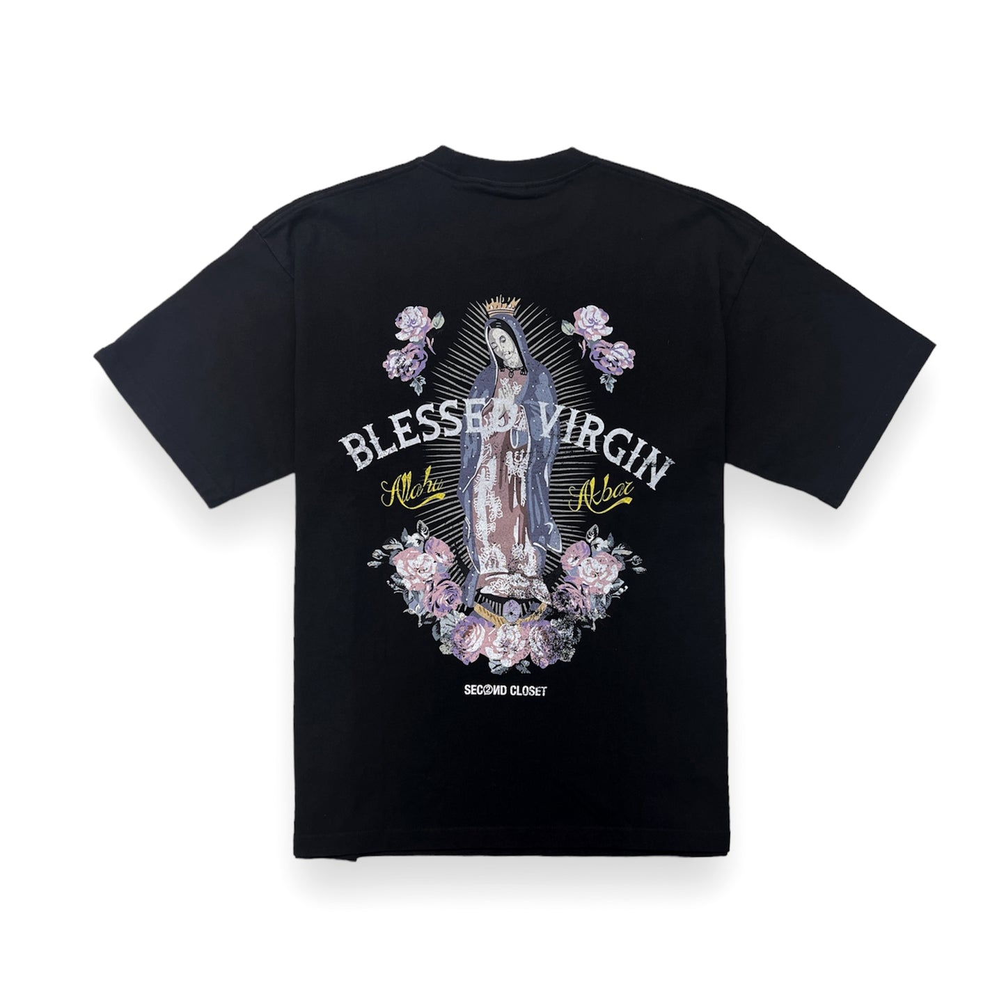 2ND CLOSET - “BLESSED VIRGIN” PRINTED T-SHIRT