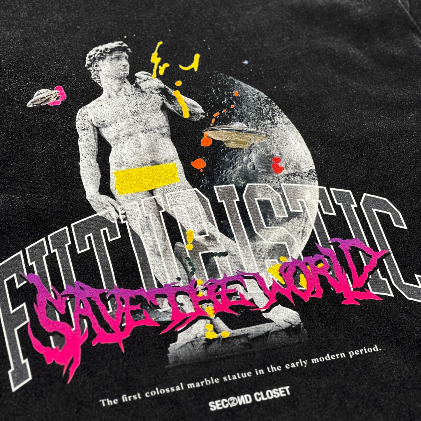 2ND CLOSET - “SAVE THE WORLD” PRINTED T-SHIRT