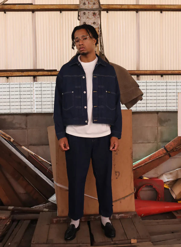 WOODBLOCK 2ND TYPE DENIM JACKET - DARK INDIGO