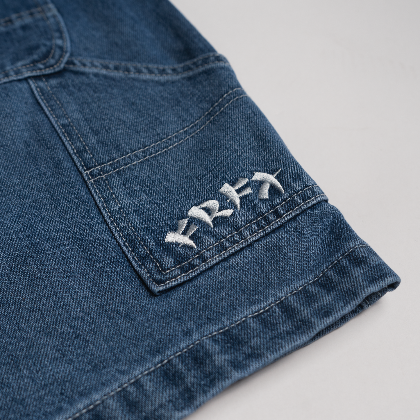 WASHED DENIM WORK SHORT - FFDM10