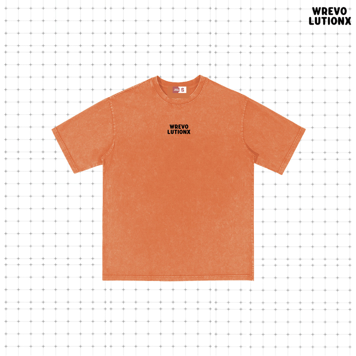 WREVOLUTIONX Classic Animals - Tangerine Denim Washed T-Shirt (Equestrian)