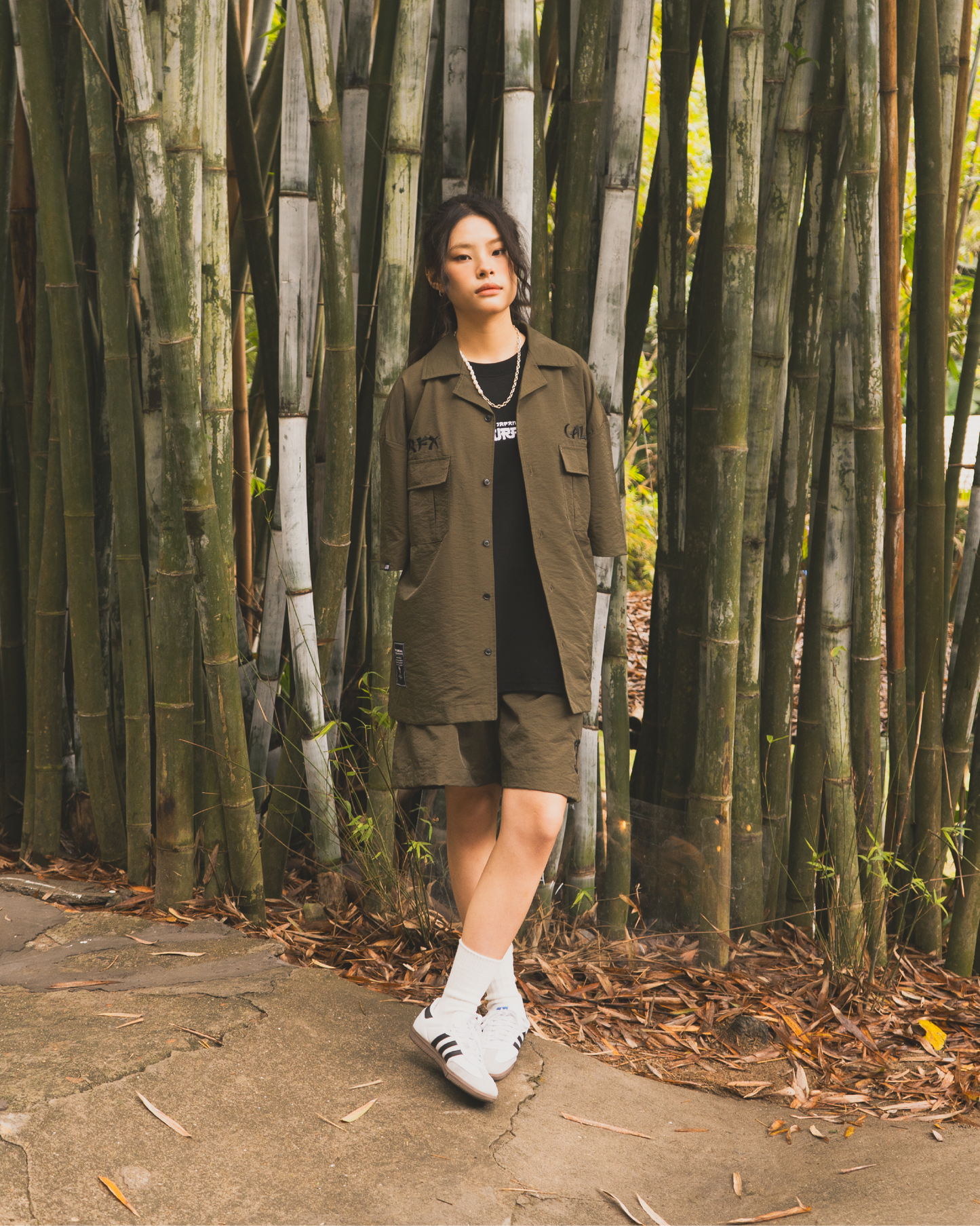 KITSUNE OPEN COLLAR SHIRT - FFSH16