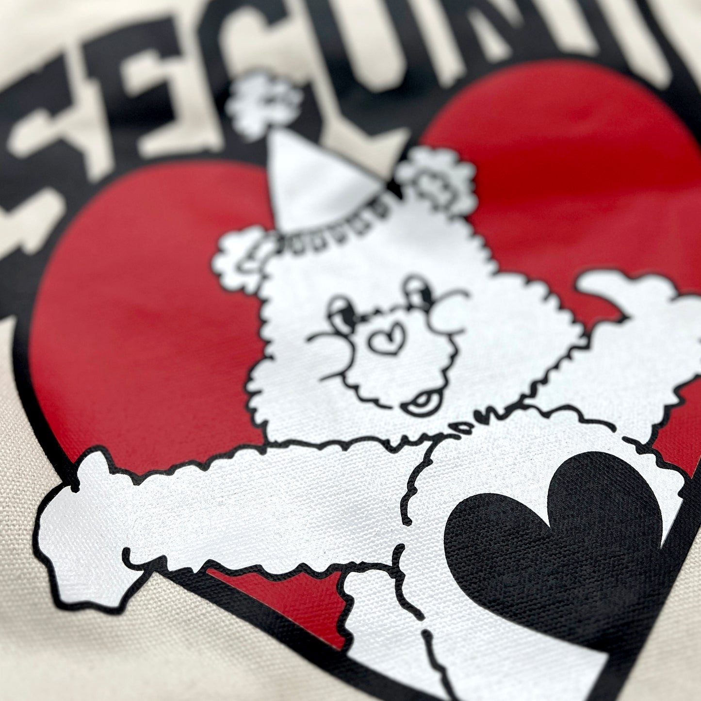 2ND CLOSET - “HAVE A NICE DAY SECOND BEAR” CANVAS MAIL BAG WITH ZIPPER