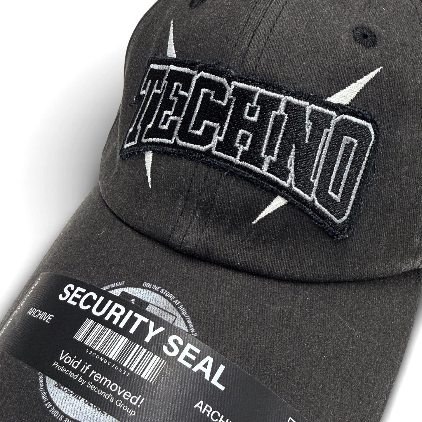"TECHNO" WASHED DAMAGED CAP