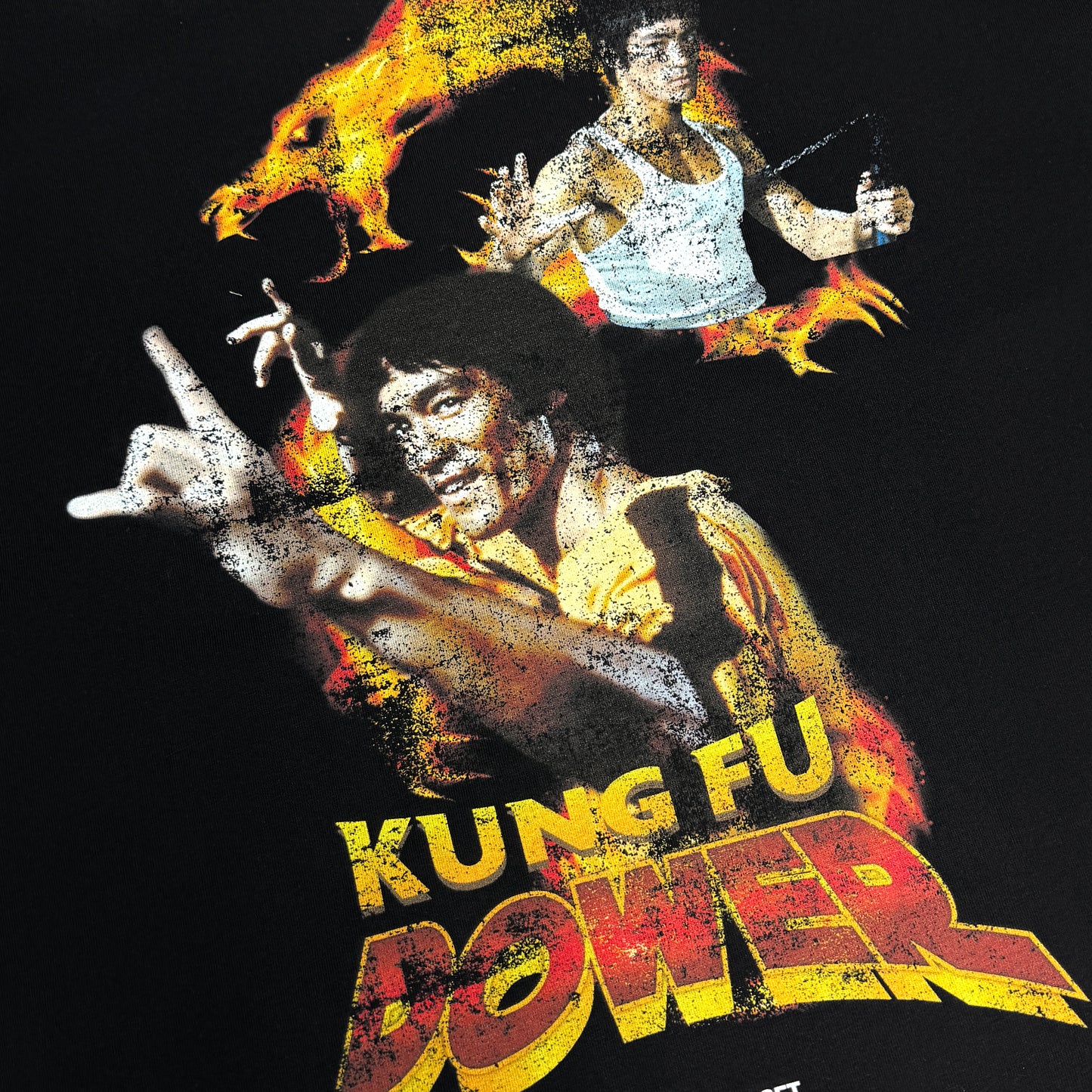 “KUNG FU POWER”WASHED T-SHIRT