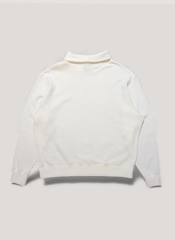 WOODBLOCK THERMAL TURTLE NECK - WHITE