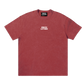 WREVOLUTIONX Rose Red Textured Denim-Washed T-Shirt (Dragon & Lion Dance Pony)