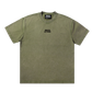 WREVOLUTIONX African Animals Matcha Green Textured Denim-Washed T-Shirt(Cheetah Hunter)