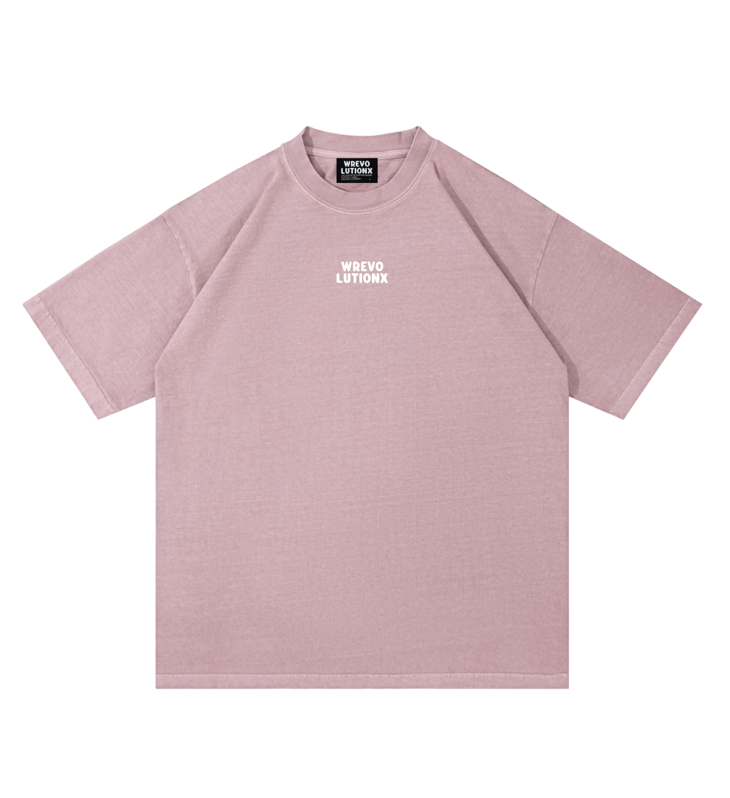 WREVOLUTIONX African Animals Grey Pink Denim-Washed Heavy-Weight T-Shirt(Flamingo in Love)