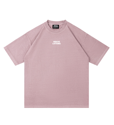 WREVOLUTIONX African Animals Grey Pink Denim-Washed Heavy-Weight T-Shirt(Flamingo in Love)