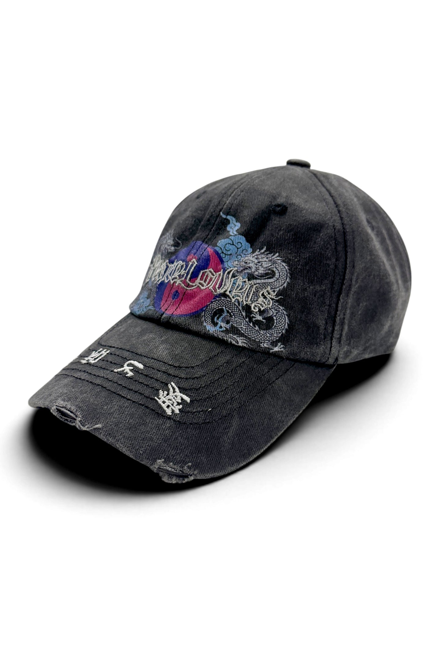 "PEACE LOVERS" EMB WASHED CAP