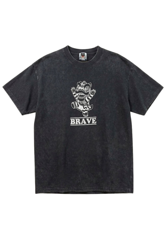 BRAVE BLACK HAPPY LION TEE