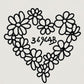 369 LAB SKETCH FLOWER HEART PRINT