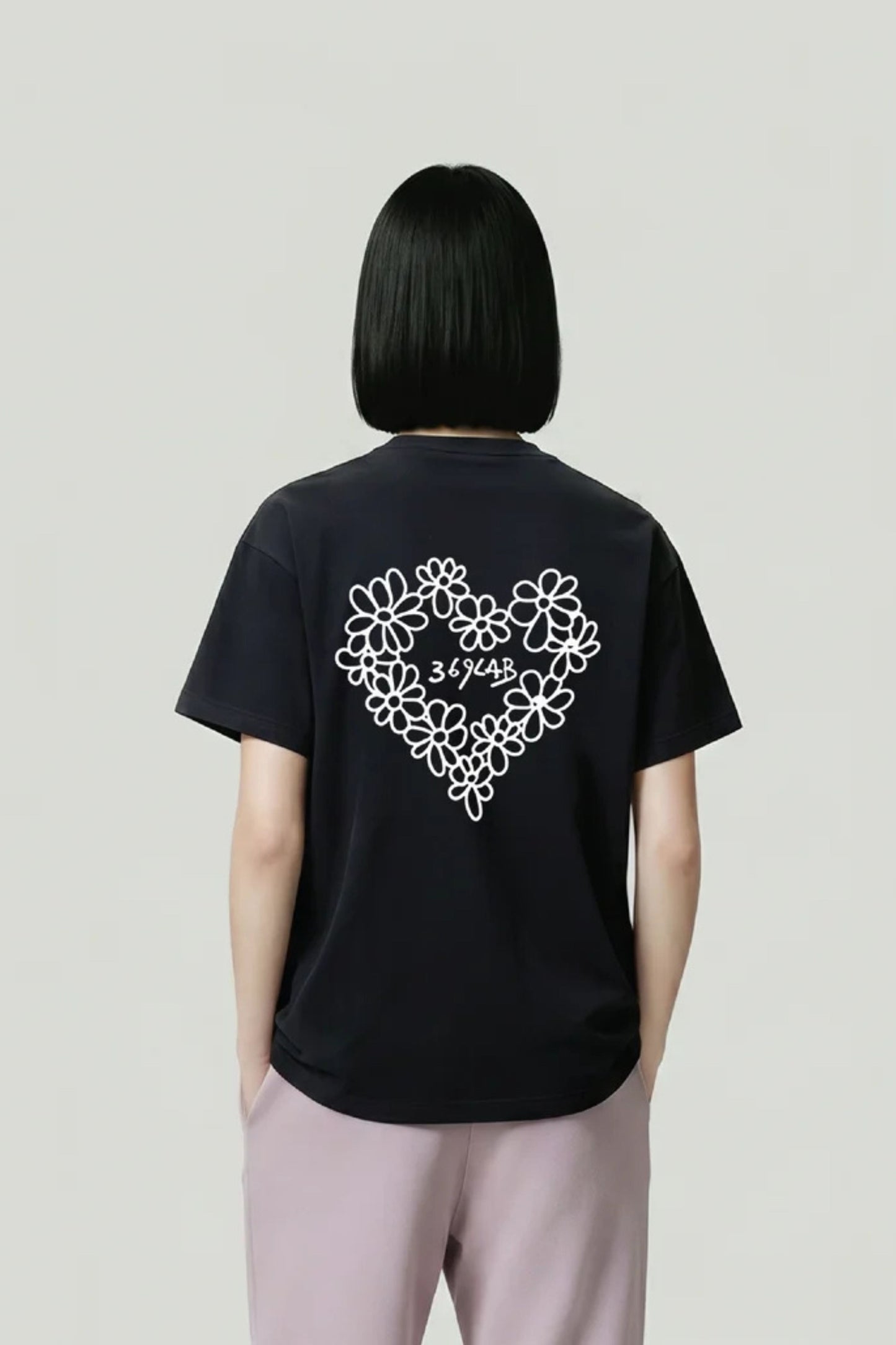 369 LAB SKETCH FLOWER HEART PRINT