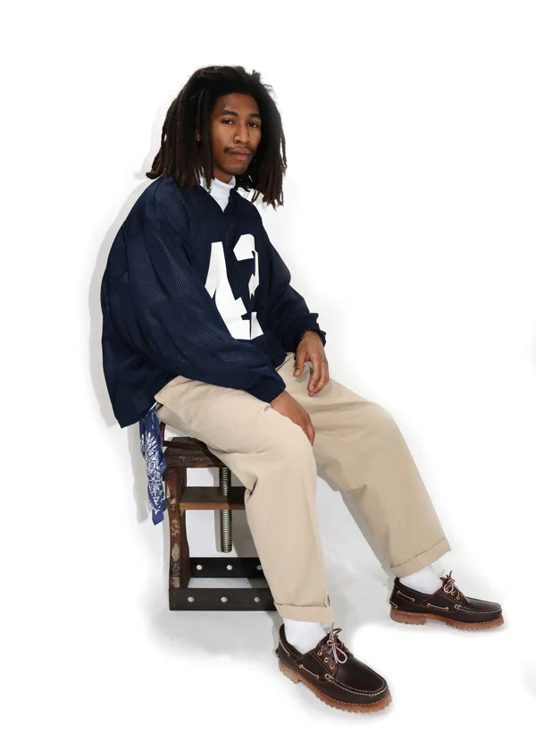 WOODBLOCK 2TUCK CHINO TROUSERS - KHAKI