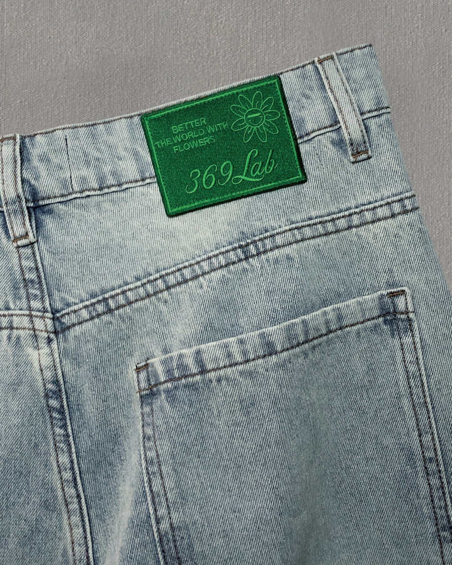 369 LAB Pocket Details Loose Jeans