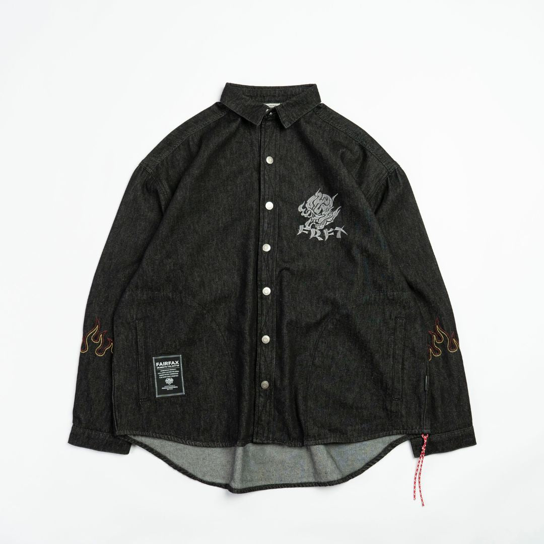 FAIRFAX YOKAI FIRE EMB DENIM SHIRT