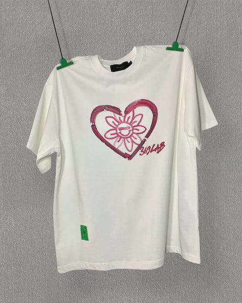 369 LAB Baby Flower Heart Print Tee