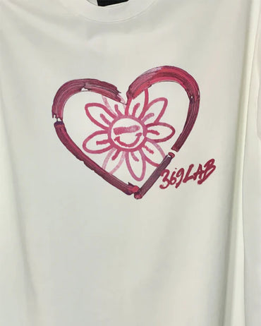 369 LAB Baby Flower Heart Print Tee