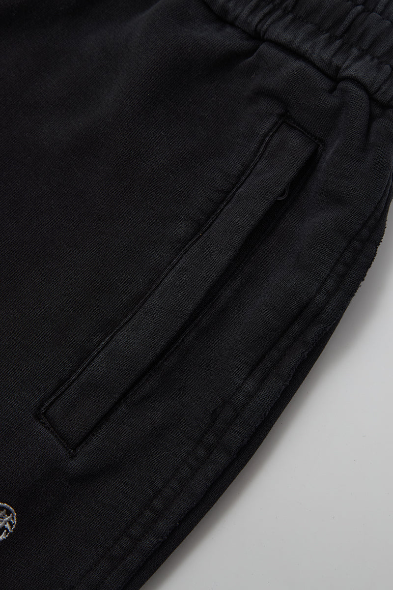 FUMBLE WASHED SWEAT PANTS - BLACK