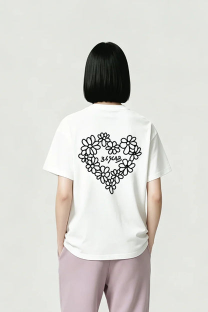 369 LAB SKETCH FLOWER HEART PRINT