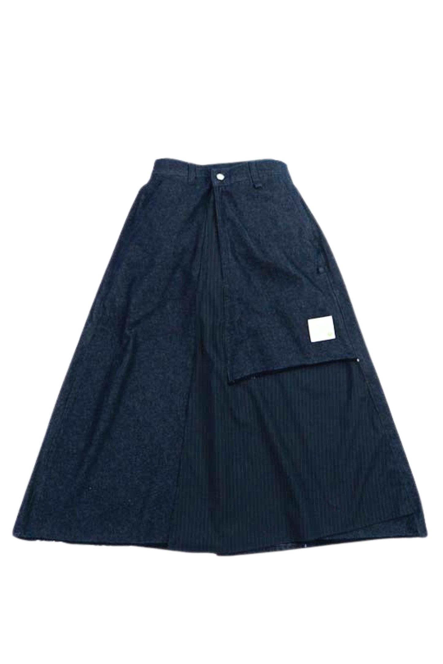 FAIRFAX PINSTRIPE PANEL DENIM SKIRT