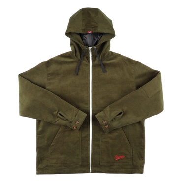 K’rooklyn CORDUROY TEXTILE ZIP HOODIE - KHAKI