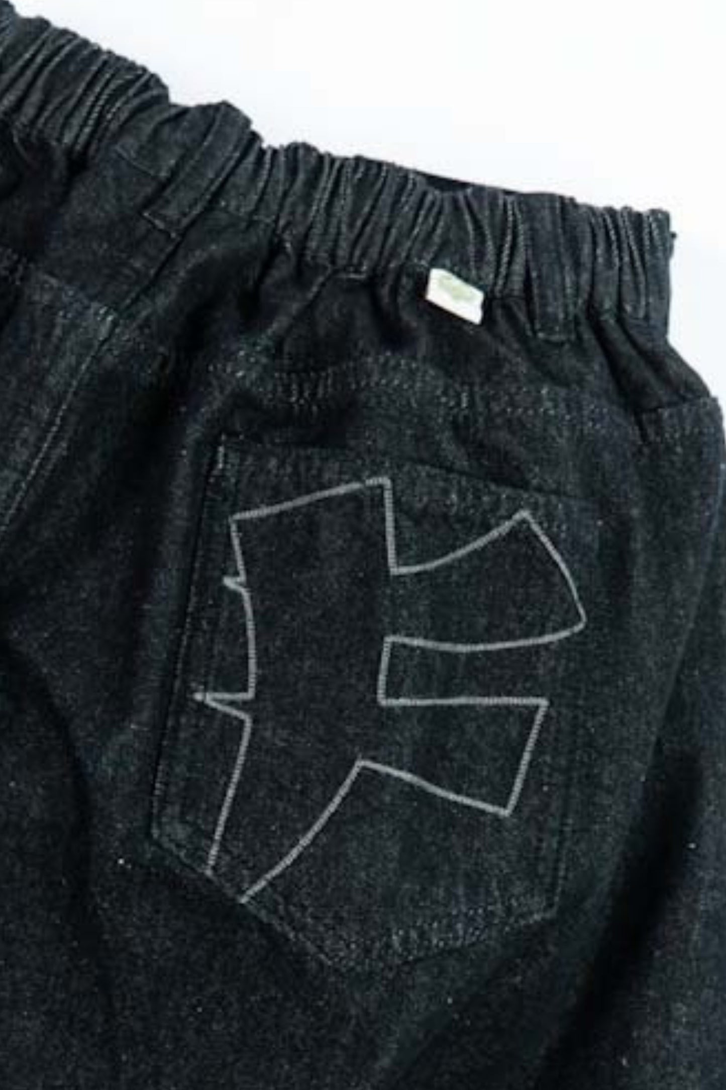 FAIRFAX PINSTRIPE PANEL DENIM SKIRT