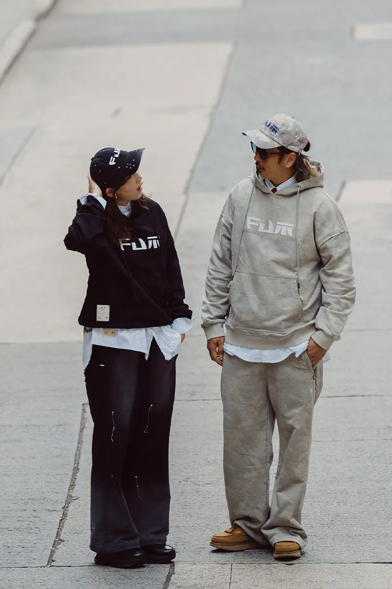 FUMBLE WASHED SWEAT PANTS - BLACK