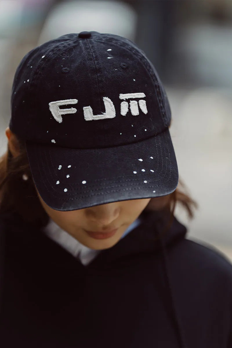 FUMBLE JAPANESE APPLIQUE CAP - BLACK
