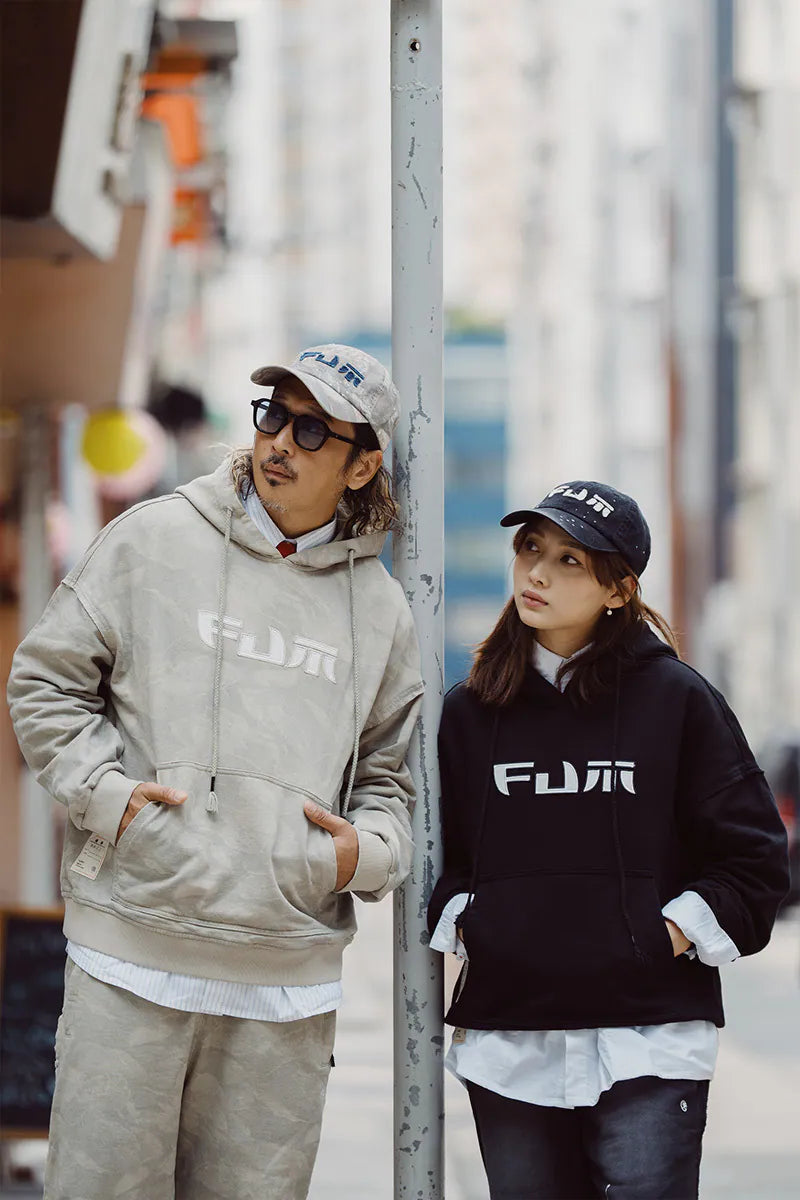 FUMBLE JAPANESE APPLIQUE HOODIES - DRY LEAVES