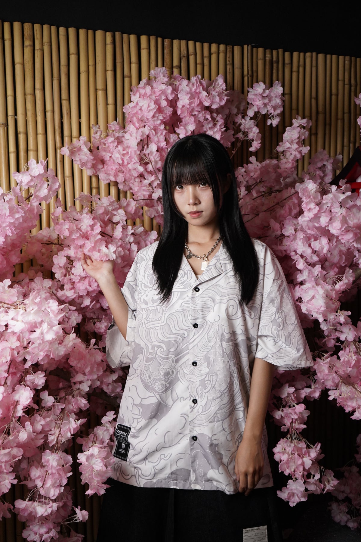 FAIRFAX KOMAINU OPEN COLLAR SHIRT