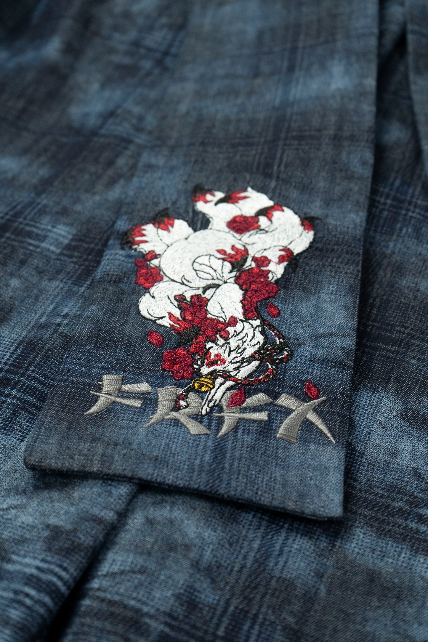 FAIRFAX CHECK DENIM KITSUNE DRESS