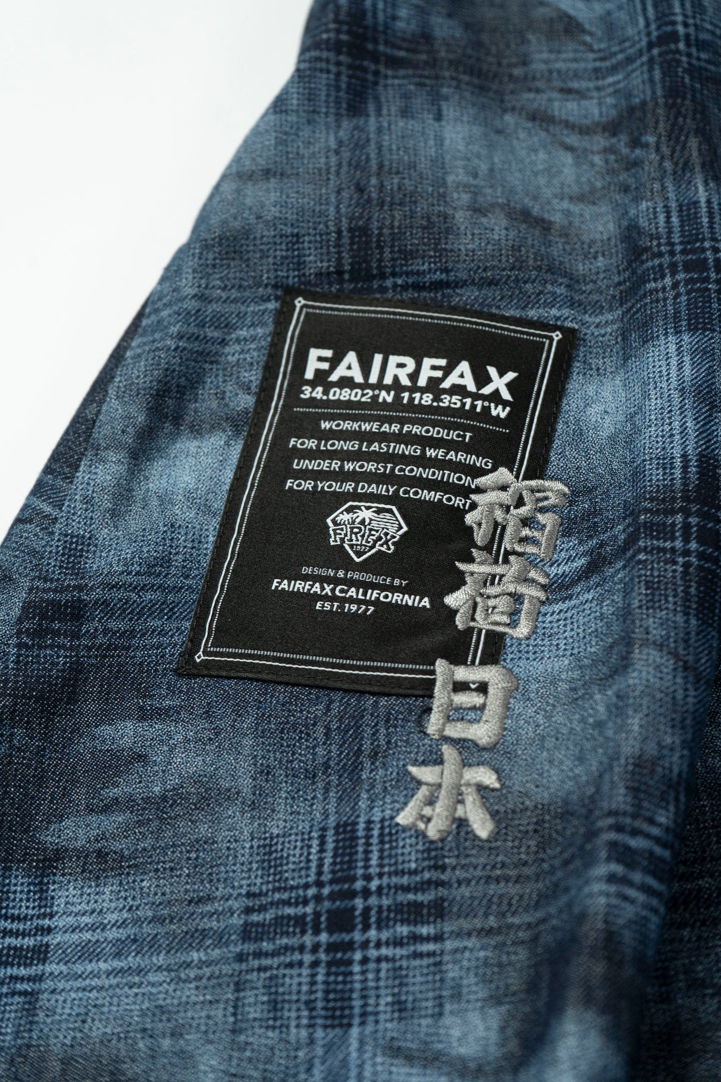 FAIRFAX CHECK DENIM KITSUNE DRESS