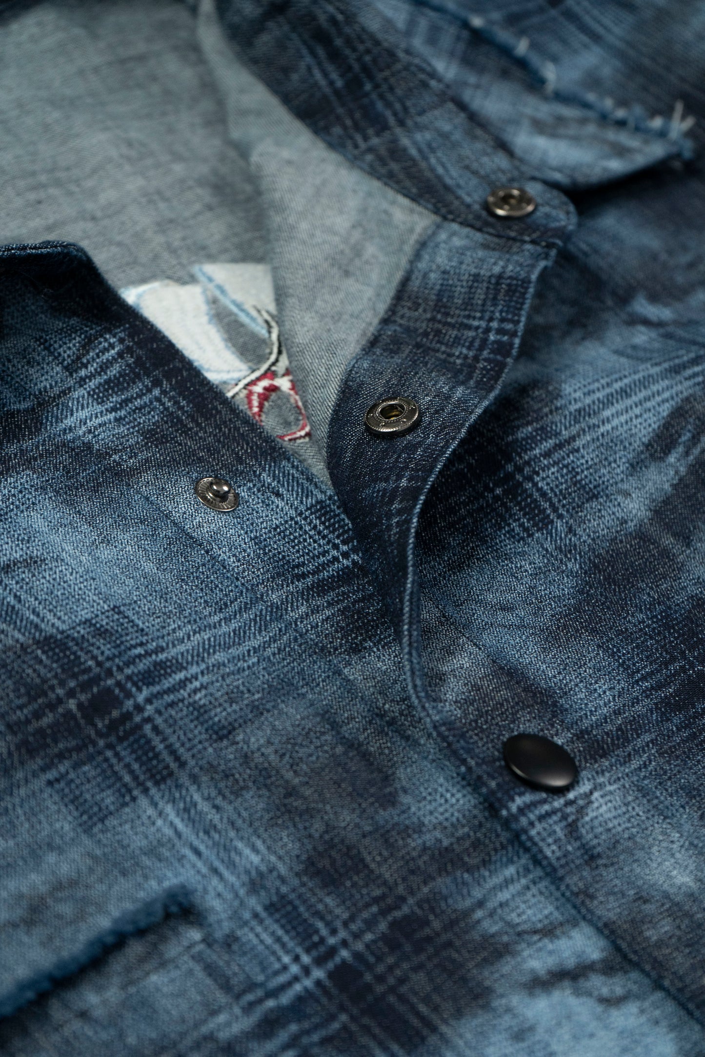 FAIRFAX CHECK DENIM KITSUNE SHIRT