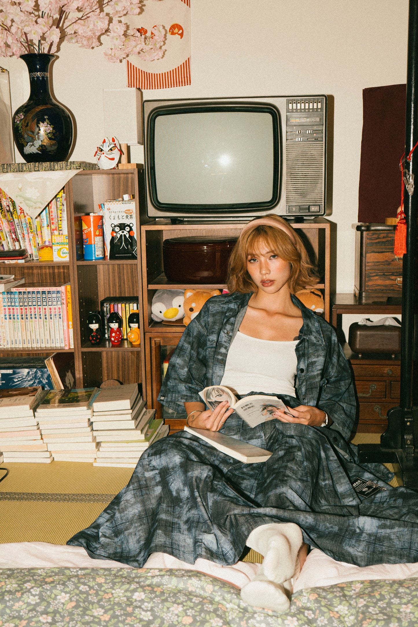 FAIRFAX CHECK DENIM KITSUNE SHIRT