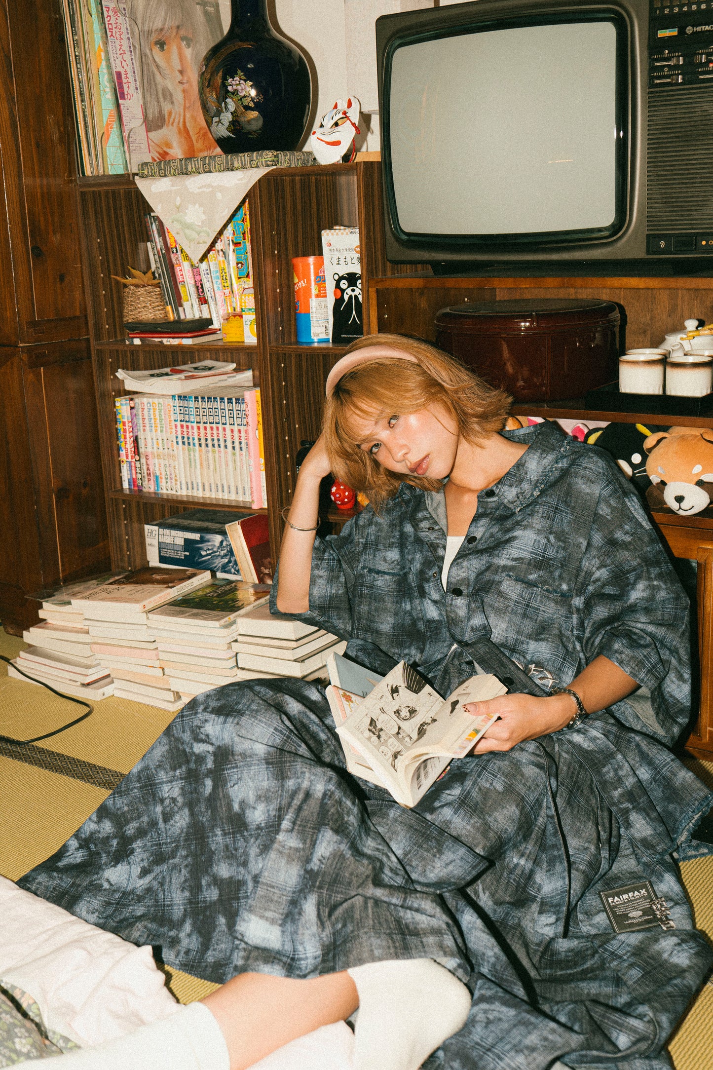 FAIRFAX CHECK DENIM KITSUNE SHIRT