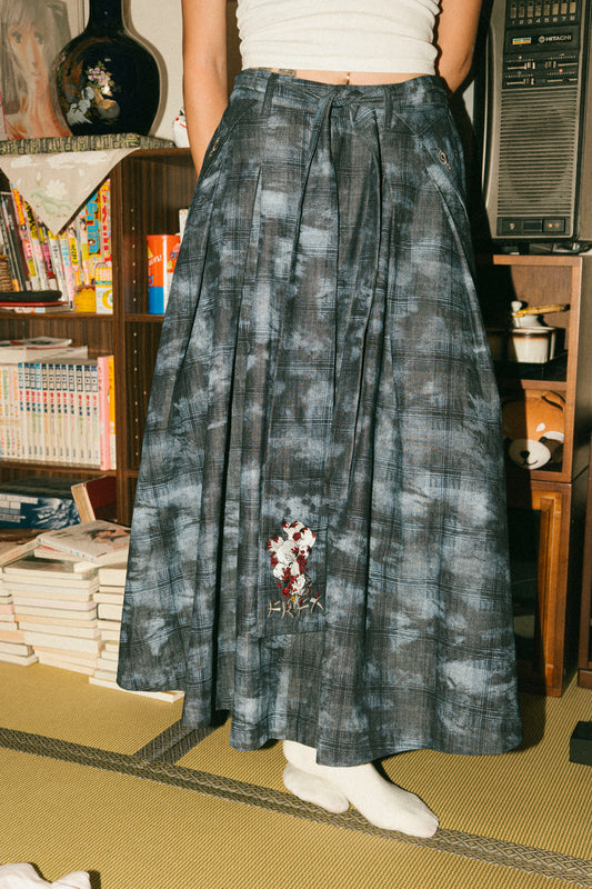 FAIRFAX CHECK DENIM KITSUNE DRESS