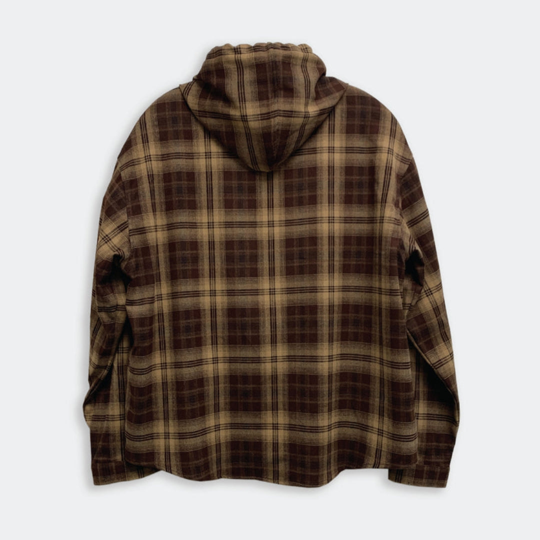 369LAB HOODED CHECK SHIRT (WOVEN)
