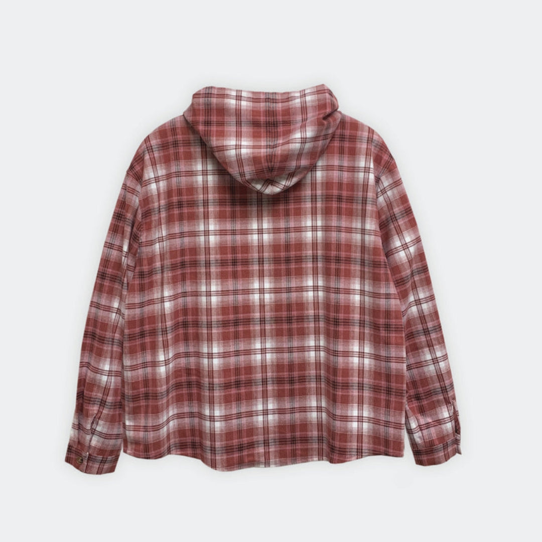369LAB HOODED CHECK SHIRT (WOVEN)