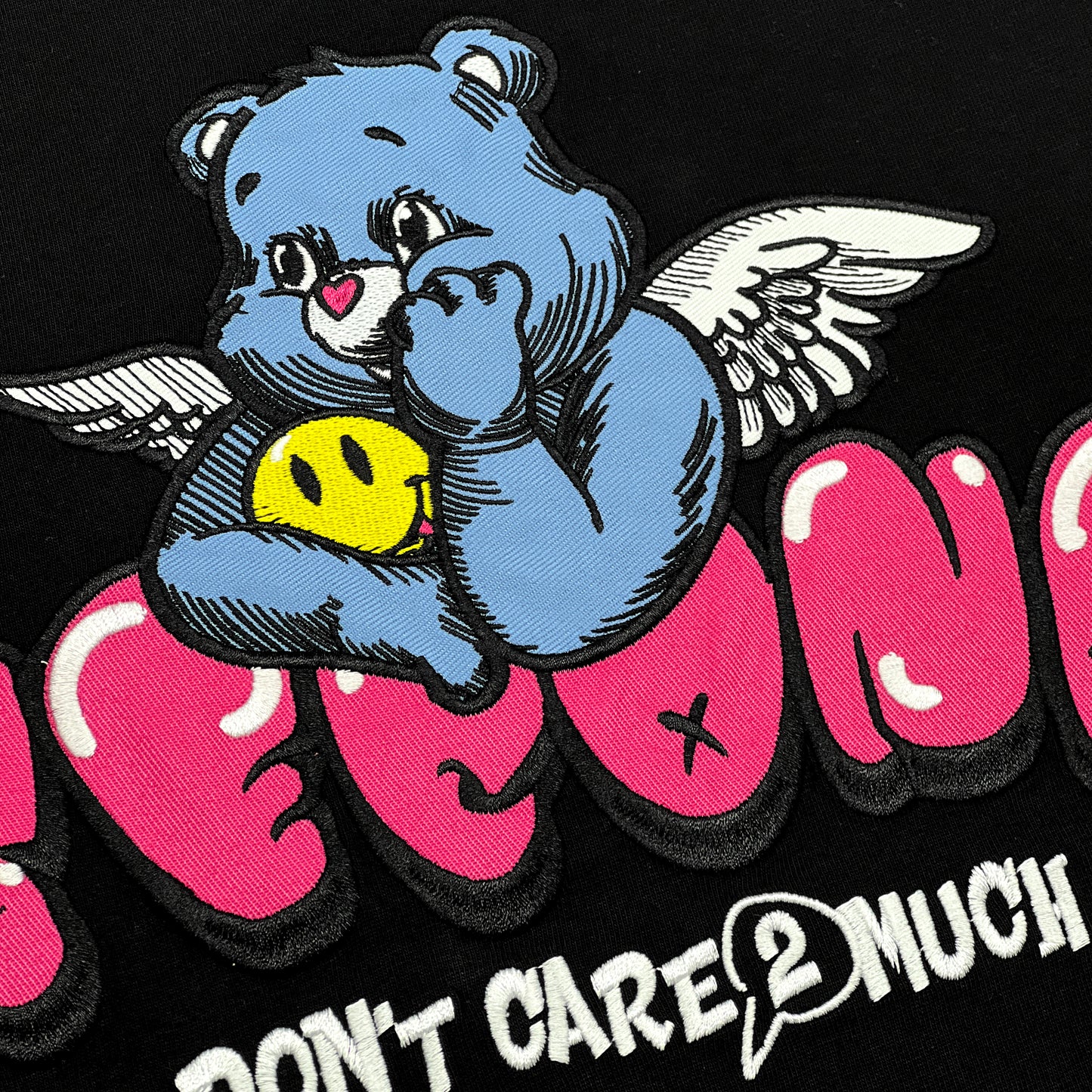 2ND CLOSET - “DON’T CARE MUCH” POPLIN + EMBRO DETAILS T-SHIRT
