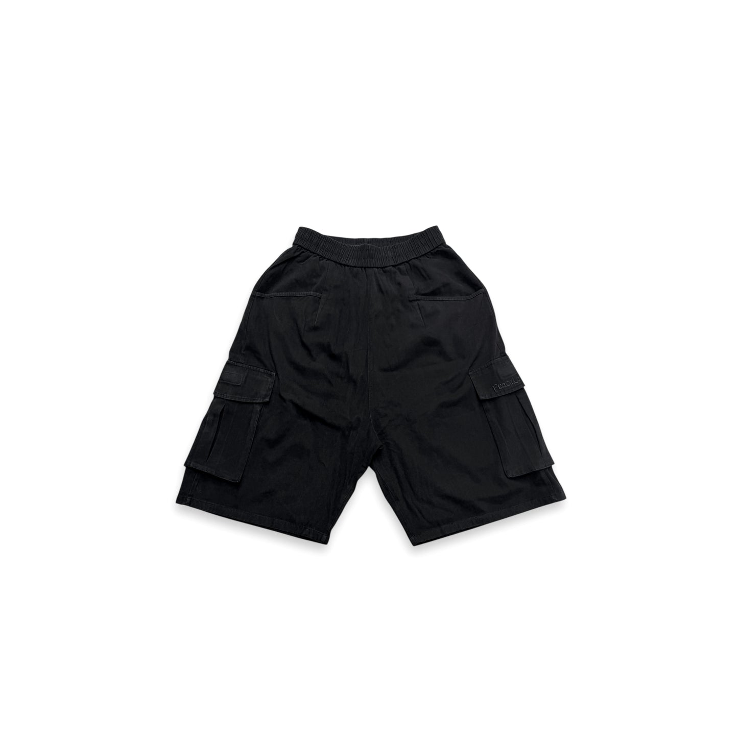 "PEACE LOVERS" WIDE LEG CARGO SHORTS