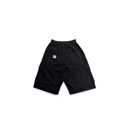 "PEACE LOVERS" WIDE LEG CARGO SHORTS