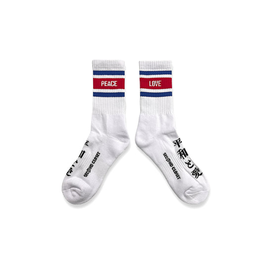 "FAITH,HOPE & LOVE" STRIPE SPORTY SOCKS
