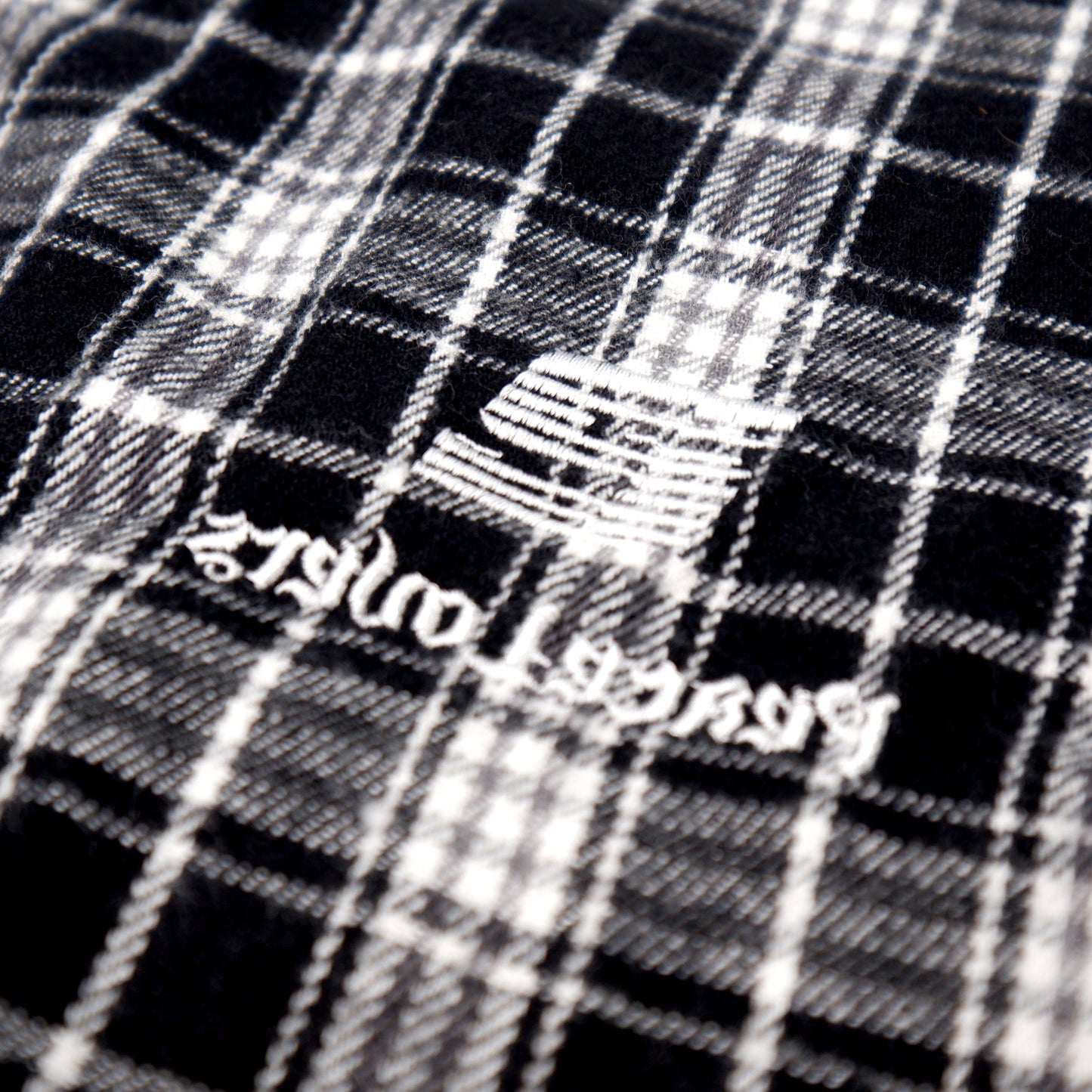 "ROCKS PEACE" CHECK SHIRT WITH SWEAT HOOD