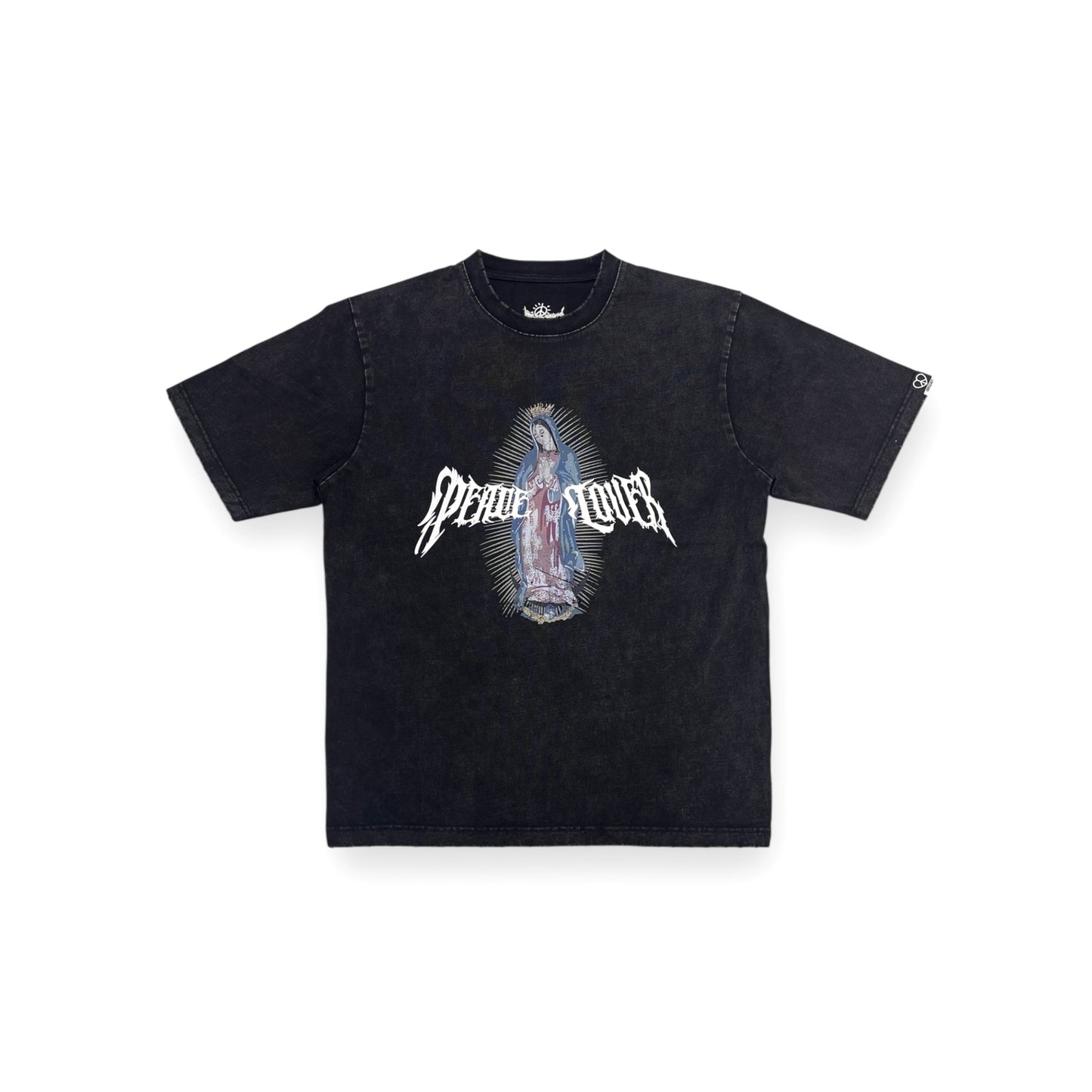 2ND CLOSET "PEACE MARIA" PRINTED WASHED T-SHIRT