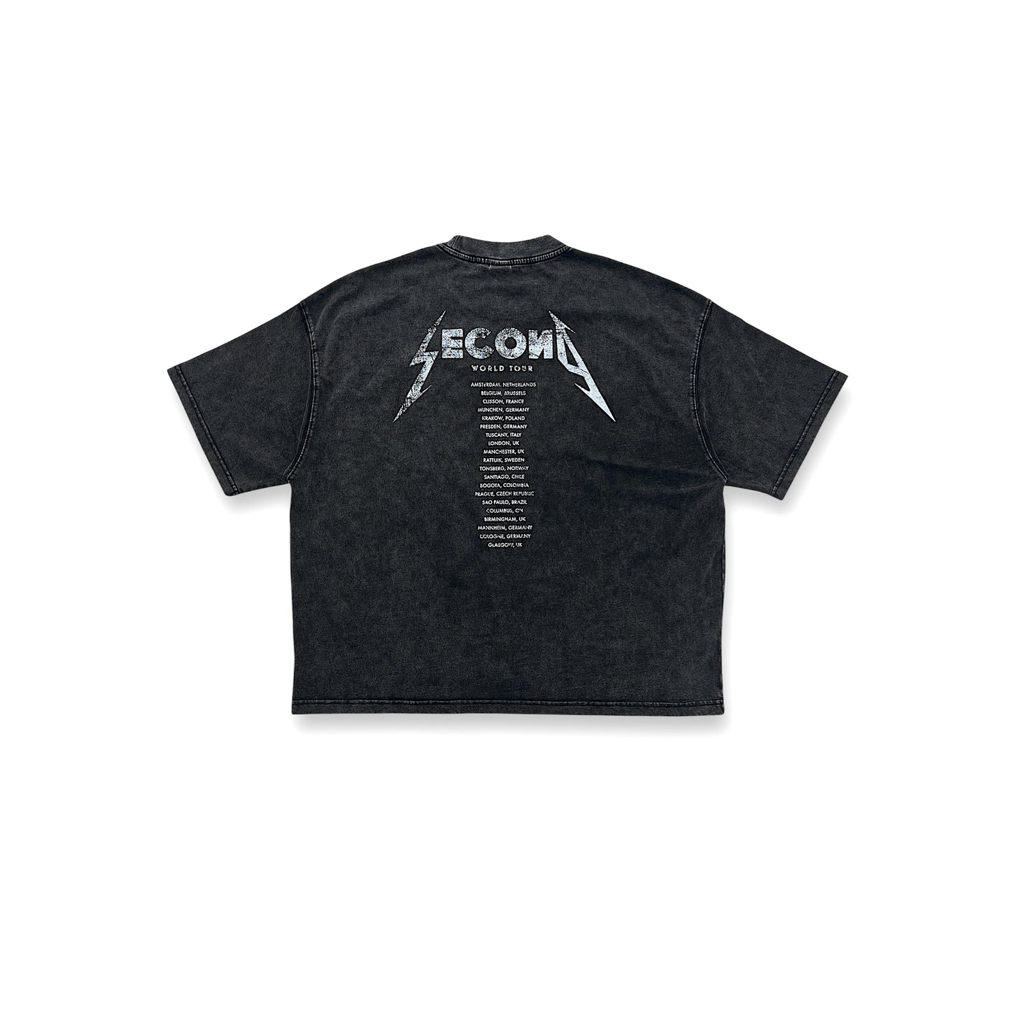 "FREEDANMN FOR ALL" WASHED CROPPED T-SHIRT