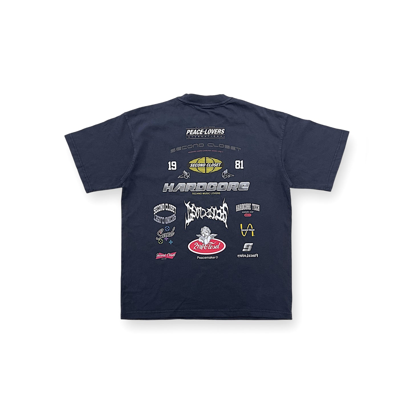 “LOVERS”LOGOS PRINTED T-SHIRT